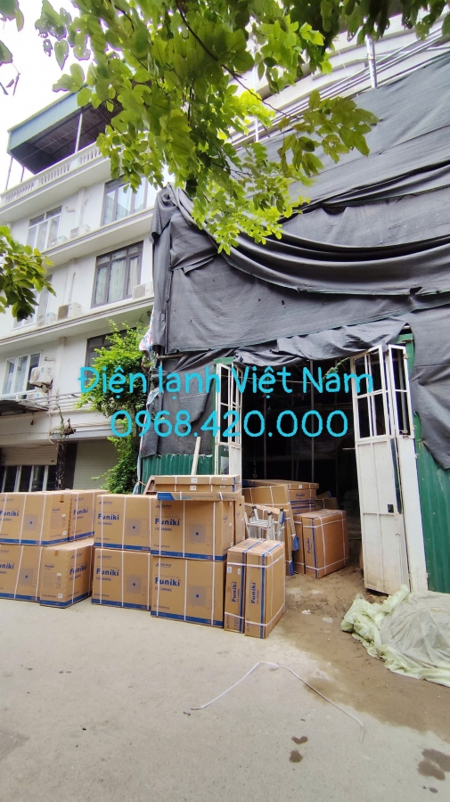 Lắp đặt lô điều hòa âm trần Funiki cho tòa nhà tại Hoàng Hoa Thám , Hà Nội