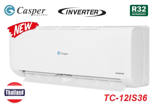 Điều hòa treo tường Casper 12000BTU  1 chiều inverter  TC-12IS36