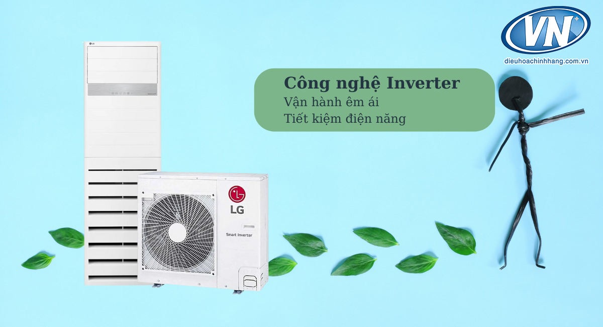 LG Inverter 5 HP ZPNQ48GT3A0 Tiết kiệm điện hiệu quả nhờ công nghệ Inverter